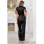 Фото  жіноча шовкова піжама зі штанами реджина 3906