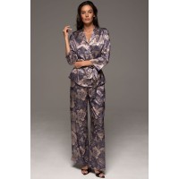 Жіноча шовкова піжама зі штанами Джаконда 4686