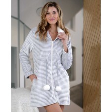 Жіночий теплий халат на блискавці Massana L716219