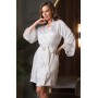 Фото  білий жіночий халат мелані 7273