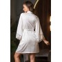Фото  білий жіночий халат мелані 7273
