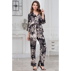 Піжама жіноча зі штанами атласна Да Вінчі 8446
