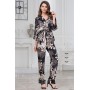 Фото  піжама жіноча зі штанами атласна да вінчі 8446