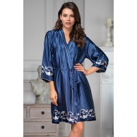 Жіночий атласний халат Бароко 8613