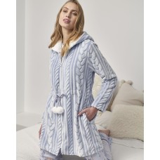 Теплий жіночий халат на блискавці Massana L736247