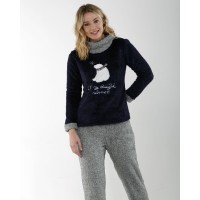 Тепла піжама жіноча з брюками Massana P701235