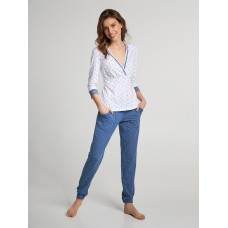 Жіноча піжама брюки бавовна Ellen LNP 262/001 блакитний