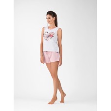 Жіноча піжама шорти бавовна Ellen LNP 239/001 рожевий