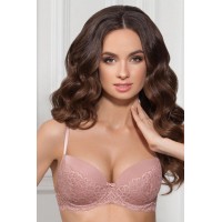 Бюстгальтер пуш-ап мереживо Jasmine Mila 1204/59 рожевий