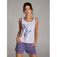 Жіноча піжама шорти бавовна Ellen LNP 239/002 фіолетовий