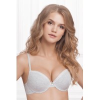 Бюстгальтер пуш-ап хлопок Jasmine Teri 1801/40 серый