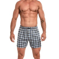 Мужские трусы боксерки хлопок Cornette Comfort 002/165 желто-синий