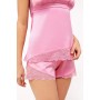 Фото  женская пижама шорты сатин anabel arto 8139-6800 розовый