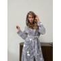 Фото  жіночий халат з капюшоном cosy теплий котики велсофт