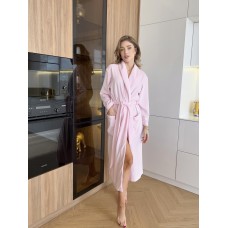 Велюровий довгий жіночий халат In Love Pink