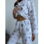 Зображення  домашня жіноча піжама cosy сніжинки (сорочка+штани)