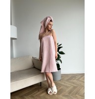 Жіночий подарунковий набір для лазні/сауни Мозаїка, пудра