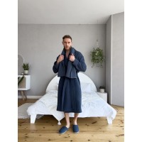 Чоловічий подарунковий набір Сапфір2 ХКР (халат, капці, рушник)