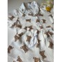 Фото  жіноча муслінова піжама з шортами, ведмедики teddy