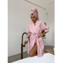 Зображення  жіночий подарунковий набір barbie рожевий (халат+рушник)