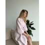 Фото  вафельний халат cosy жіночий шаль світло