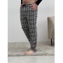 Фото  чоловічі піжамні штани cosy в клітину сірі
