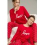 Фото  піжама жіноча трикотажна love, червона