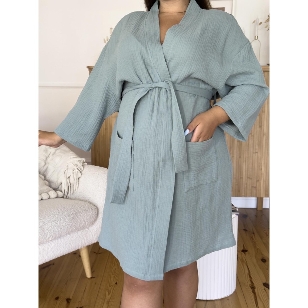 Фото  жіночий халат для вагітних із мусліну coy, Фото  жіночий халат для вагітних із мусліну coy,