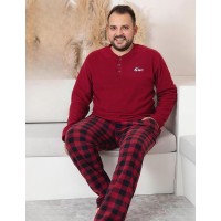 Чоловіча тепла піжама з флісу полар Big Size