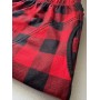 Зображення  штани жіночі теплі з мікробайки в клітину батал червоно-чорні