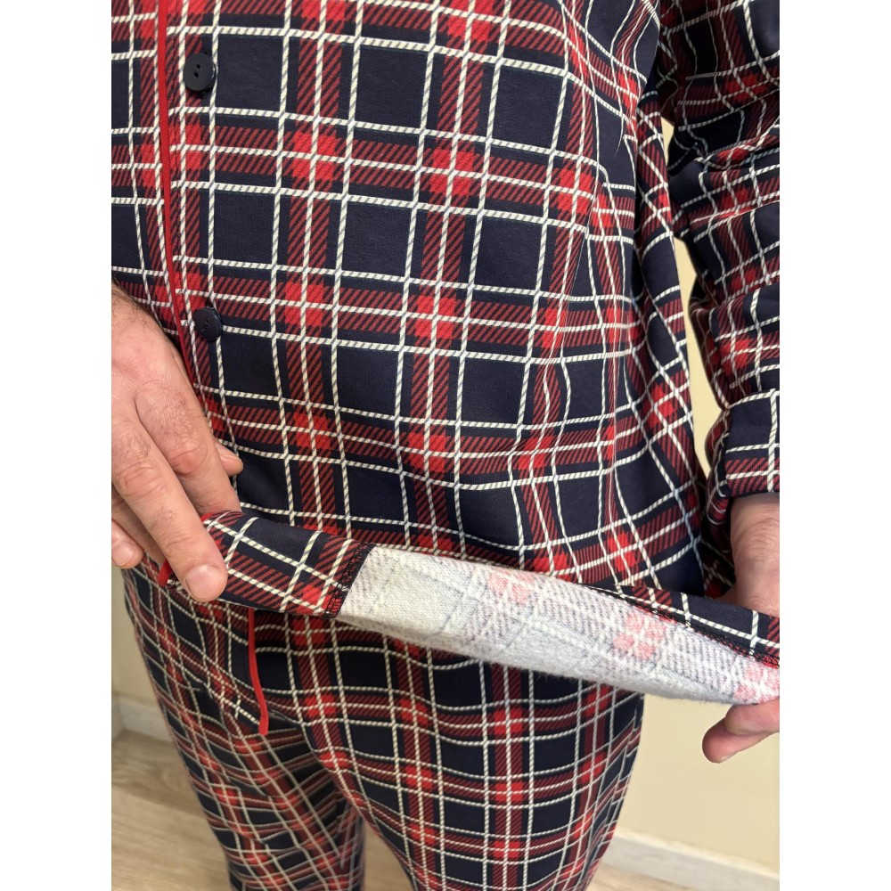 Фото  чоловіча тепла піжама cosy з начосом 