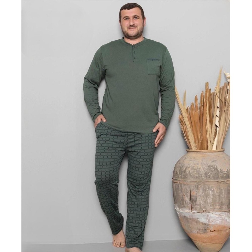 Фото  чоловіча бавовняна піжама 