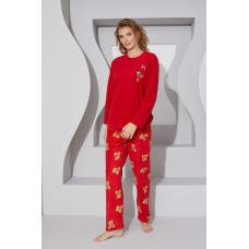 Жіноча тепла піжама з флісу полар Hope, червона