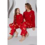 Фото  жіноча тепла піжама з флісу полар hope, червона Фото  жіноча тепла піжама з флісу полар hope, червона
