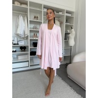 Жіночий комплект халат та сорочка Rose Amour, блідо-