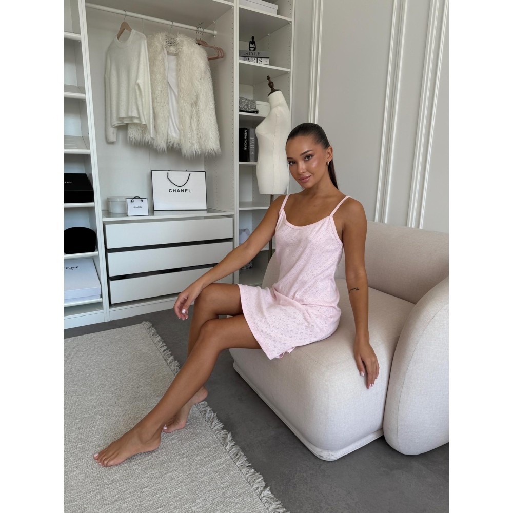 Зображення  жіночий комплект халат та сорочка rose amour, блідо-