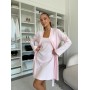 Зображення  жіночий комплект халат та сорочка rose amour, блідо-