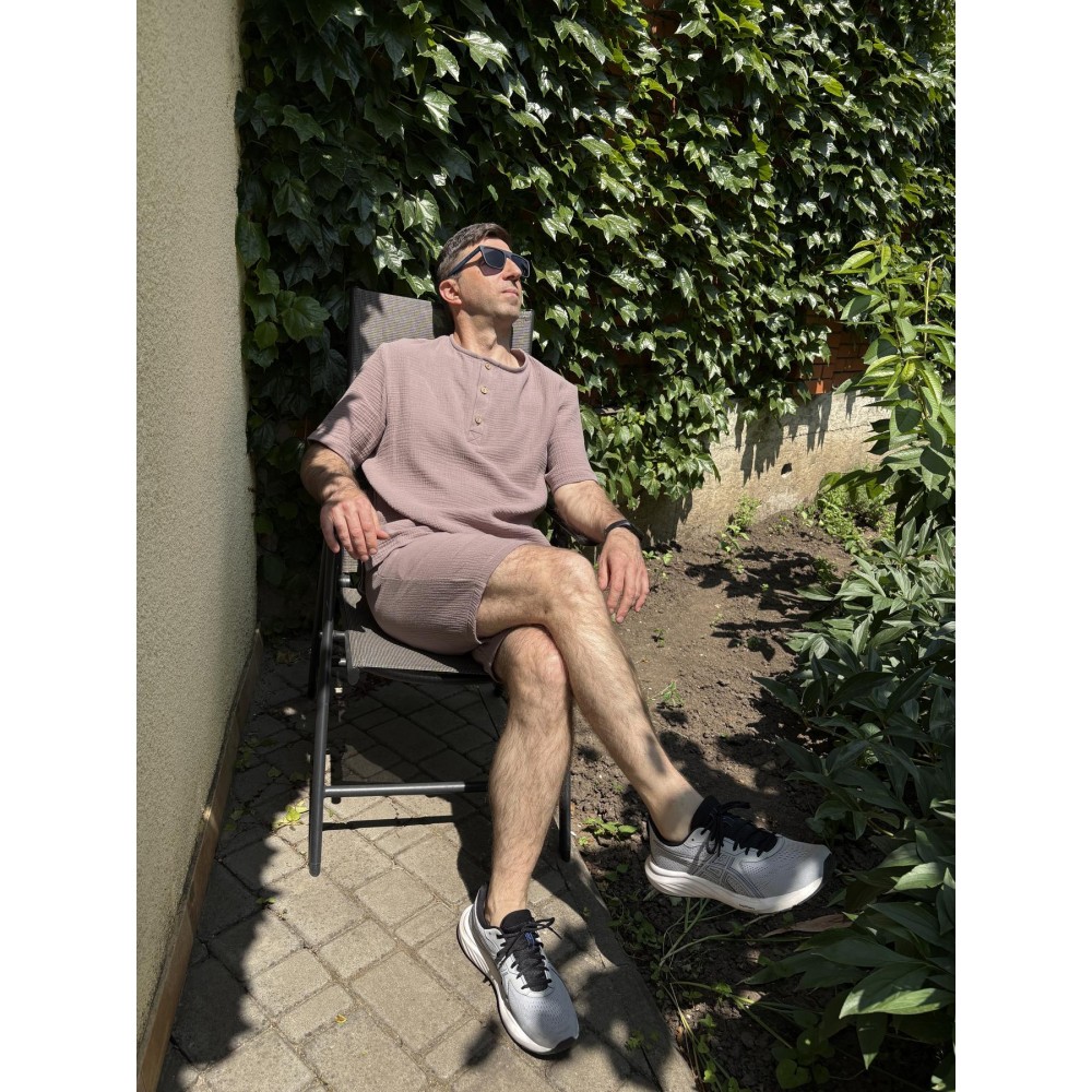 Фото  чоловічий комплект з шортами cosy мусліновий 