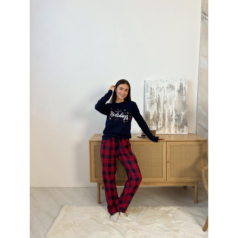 Зображення  жіночий новорічний домашній комплект 