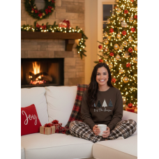 Піжама жіноча тепла “Святковий Затишок”, коричнева