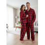 Фото  піжамний комплект жіночий coy у клітинку 