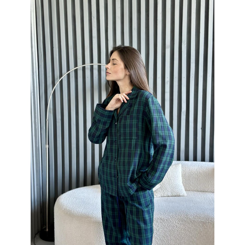 Зображення  піжамний комплект жіночий coy у клітинку 