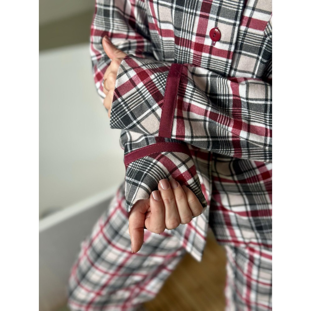 Зображення  піжама жіноча з фланелі 