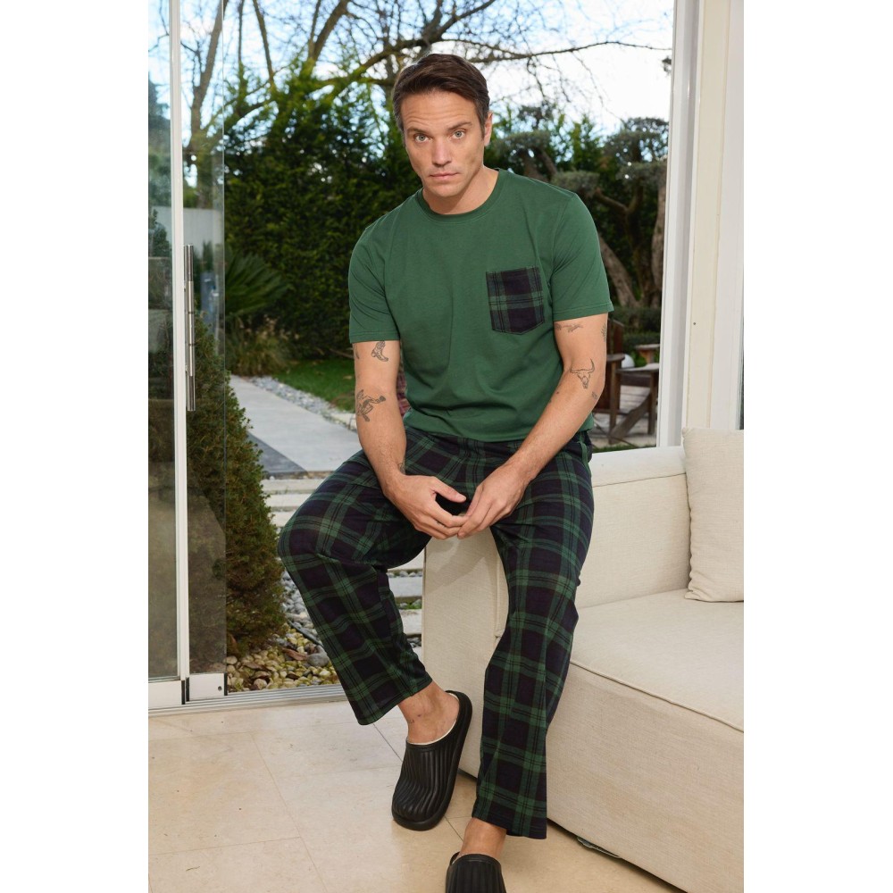 Фото  чоловіча бавовняна піжама 