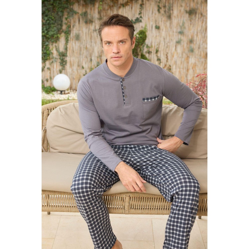 Фото  чоловіча бавовняна піжама 