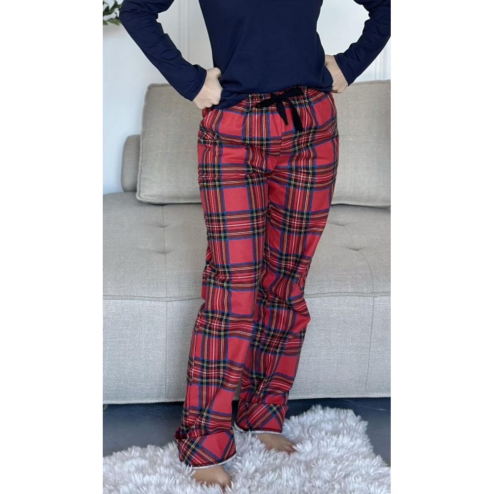 Фото  жіночі штани coy navera, клітина червоно-синя