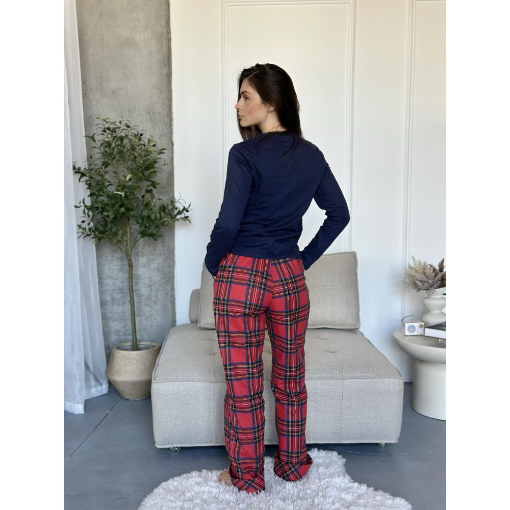 Фото  жіночі штани coy navera, клітина червоно-синя