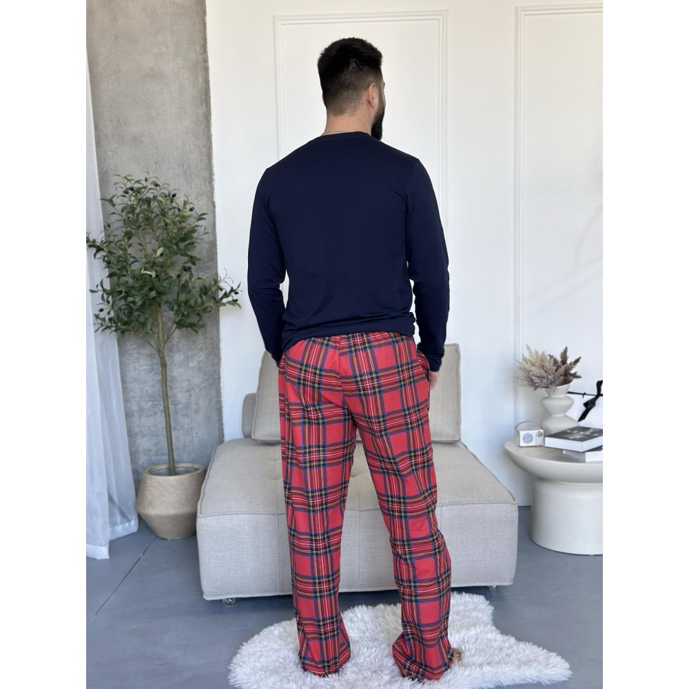 Фото  штани чоловічі coy navera, клітина червоно-синя