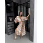 Фото  жіночий халат кімоно довгий boho chic карамель