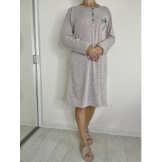 Жіноча бавовняна нічна сорочка батал, Сердечки